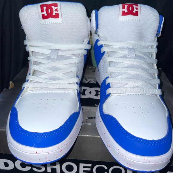 DC Kids' Sneakers in White and Blue - Picture 1 of 7